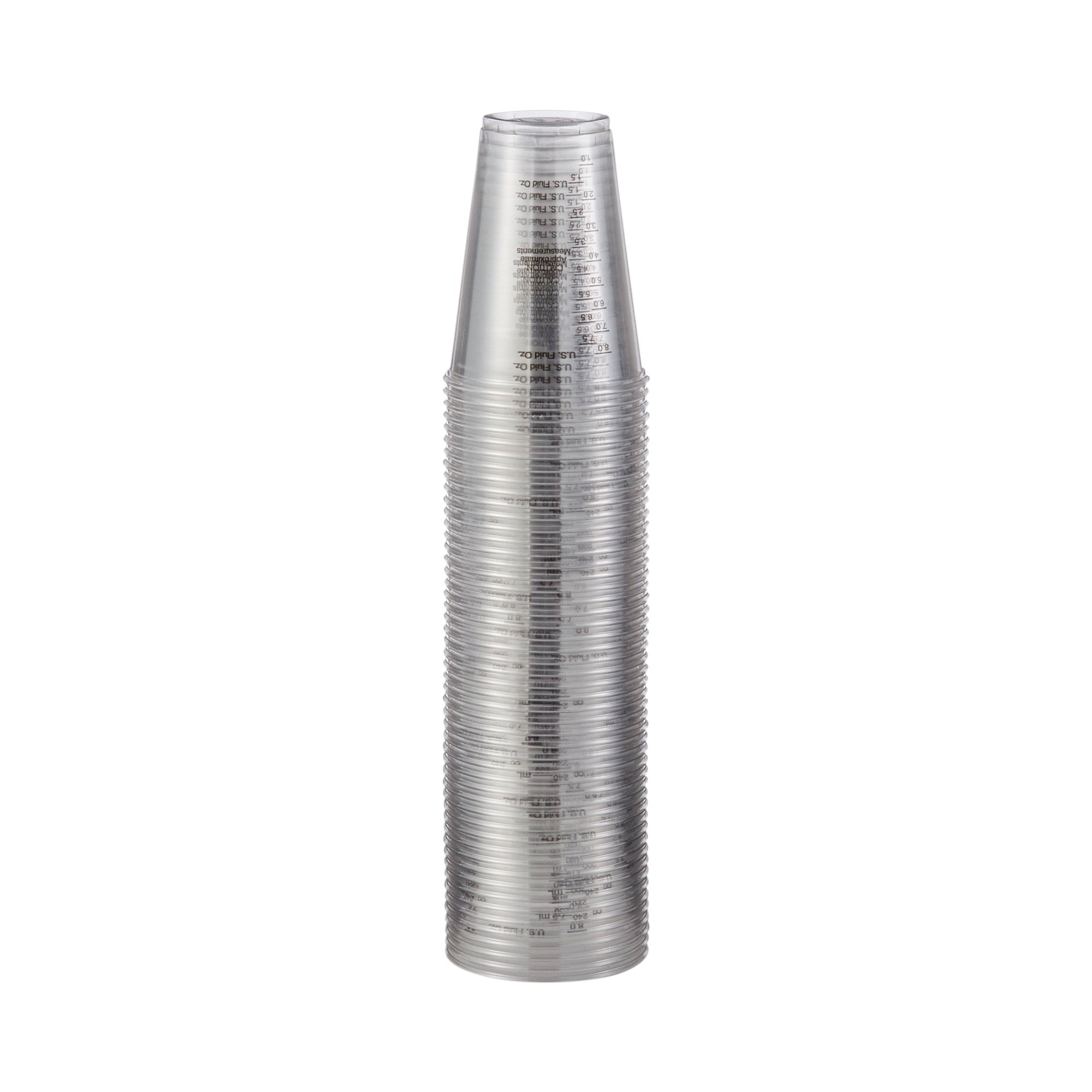 Solo Graduated Drinking Cup, Ultra Clear, 10 oz, Clear Plastic, Disposable TP10DGM