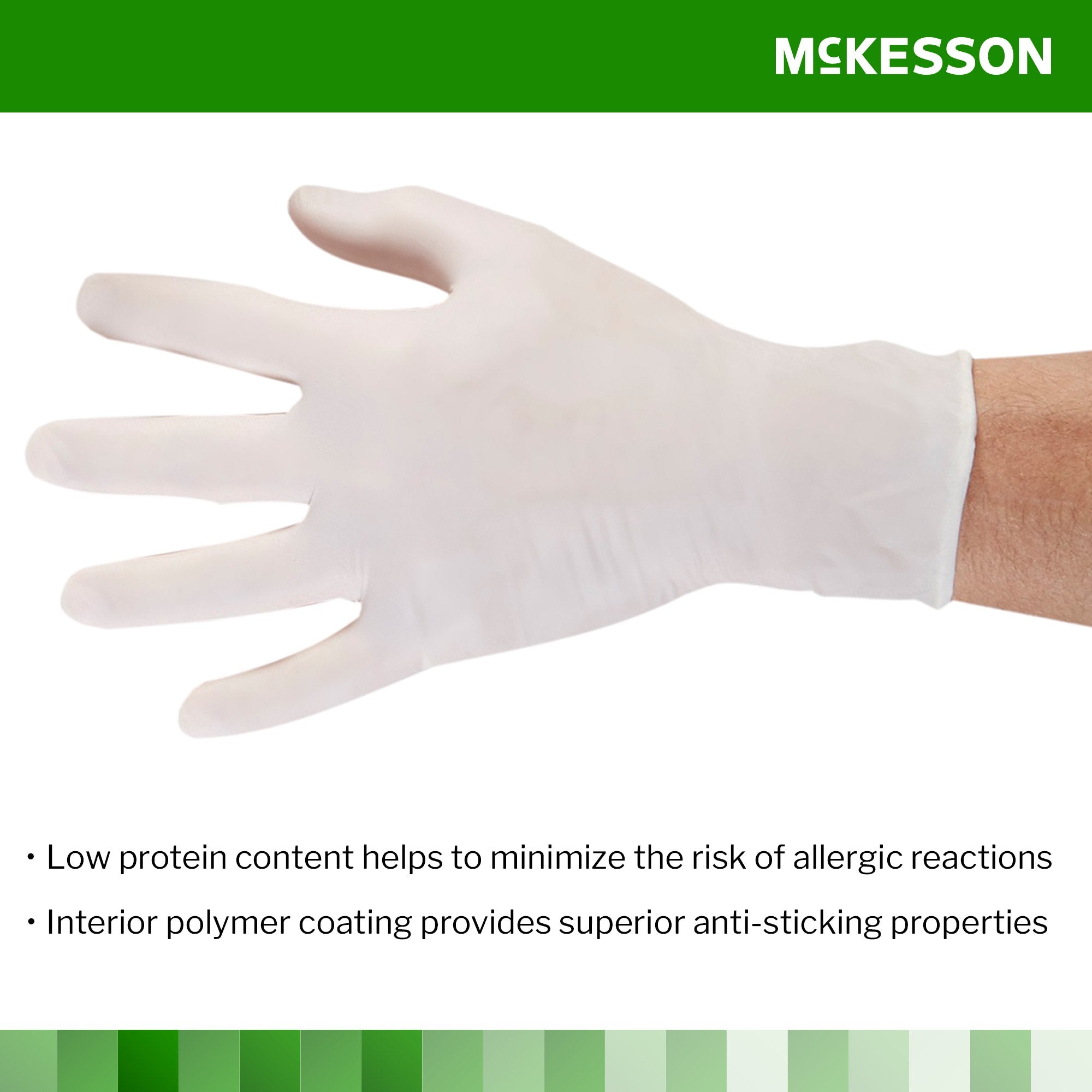 McKesson Confiderm® Latex Exam Glove, Large, Ivory 14-1383