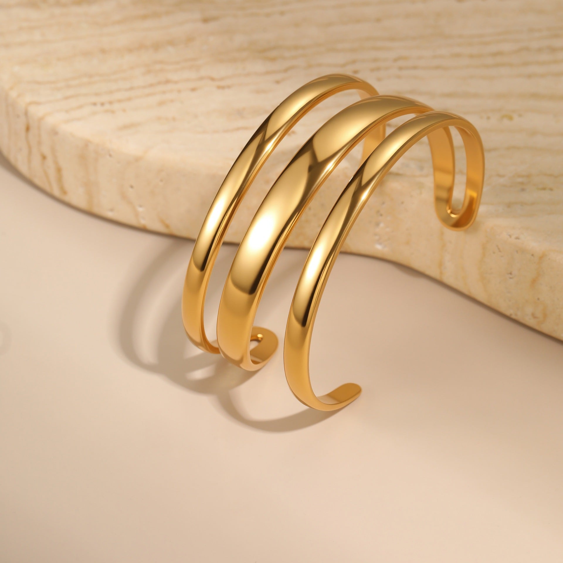 Stainless Steel Simple Opening Bracelet
