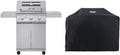 Monument Grills Larger 3-Burner Propane Gas Grills Barbeque Stainless Steel Heavy-Duty Cabinet Style with BBQ Cover (2 Items)