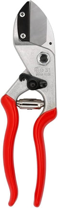 FELCO F31 Pruning Shears – 8.3" Swiss-Made Garden Clippers with Anvil Blade for Dry/Hard Wood | Hand Pruner for Gardening | Garden Tool Cutter with Aluminum Handle, Carbon Steel Blade, High-Torque Cut