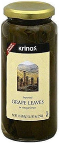 Krinos Grape Leaves in Vinegar Brine, 16 oz (Case of 12) - Stuffed Dolmades Ingredient