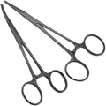 LILYS PET Pet Colourful Stainless Steel Hemostat Hemostatic Forcep,Pet Ear Hair Pull Forcep,Bend head and Straight head kit (Black, 12cm)