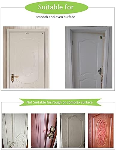 3D Staircase Door Mural - Waterproof & Washable - Matt Finish - Realistic - White - 31.5" x 78.7" (2 Parts)