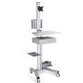 Yescom NexusX Rolling Computer Cart with Locking Metal Drawer