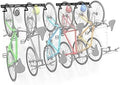 Bike Storage Rack Wall Mount Bike Rack | Steel Bike Mount Wall | Adjustable Bike Hangers for Garage (6 Bike Rack)