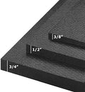 American Floor Mats - Horse/Stable Mats - Heavy Duty Stall Mats - Thick, Durable Rubber Flooring Solid Black 3/4" Thick – 4' x 10' Mat