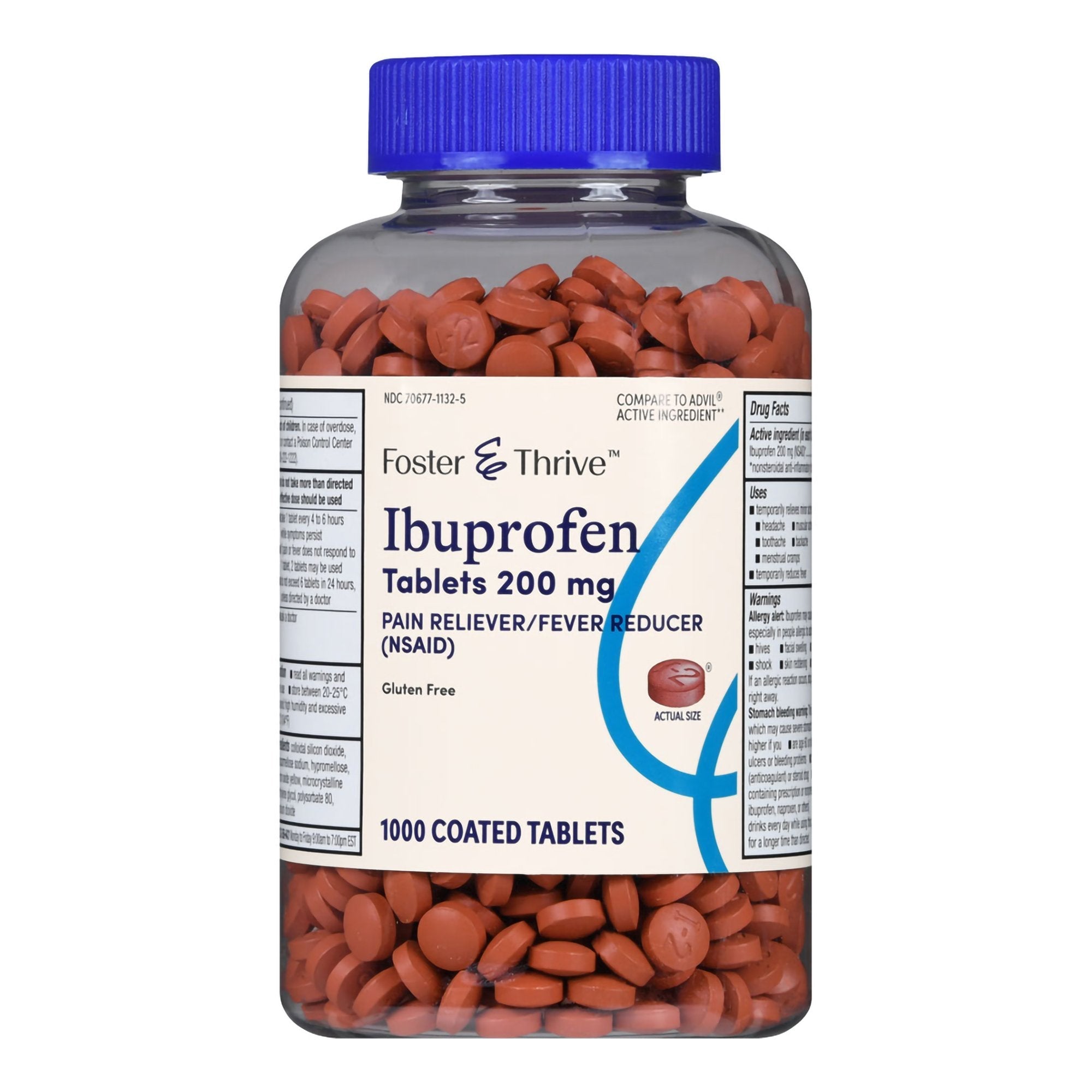 Foster & Thrive™ Ibuprofen 200 mg Coated Tablets 70677113205