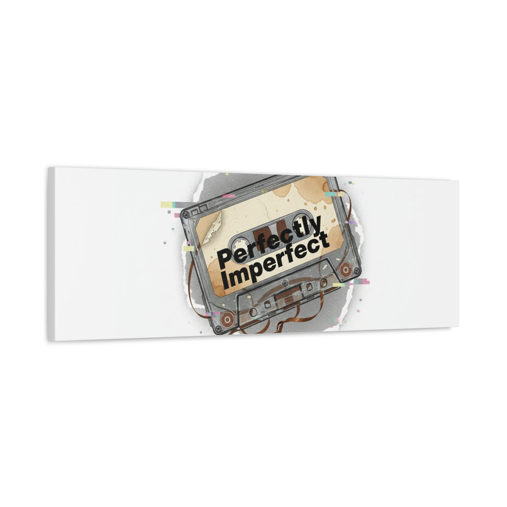 Perfectly Imperfect Cassette, Canvas Print | Analog Error, glitch art static
