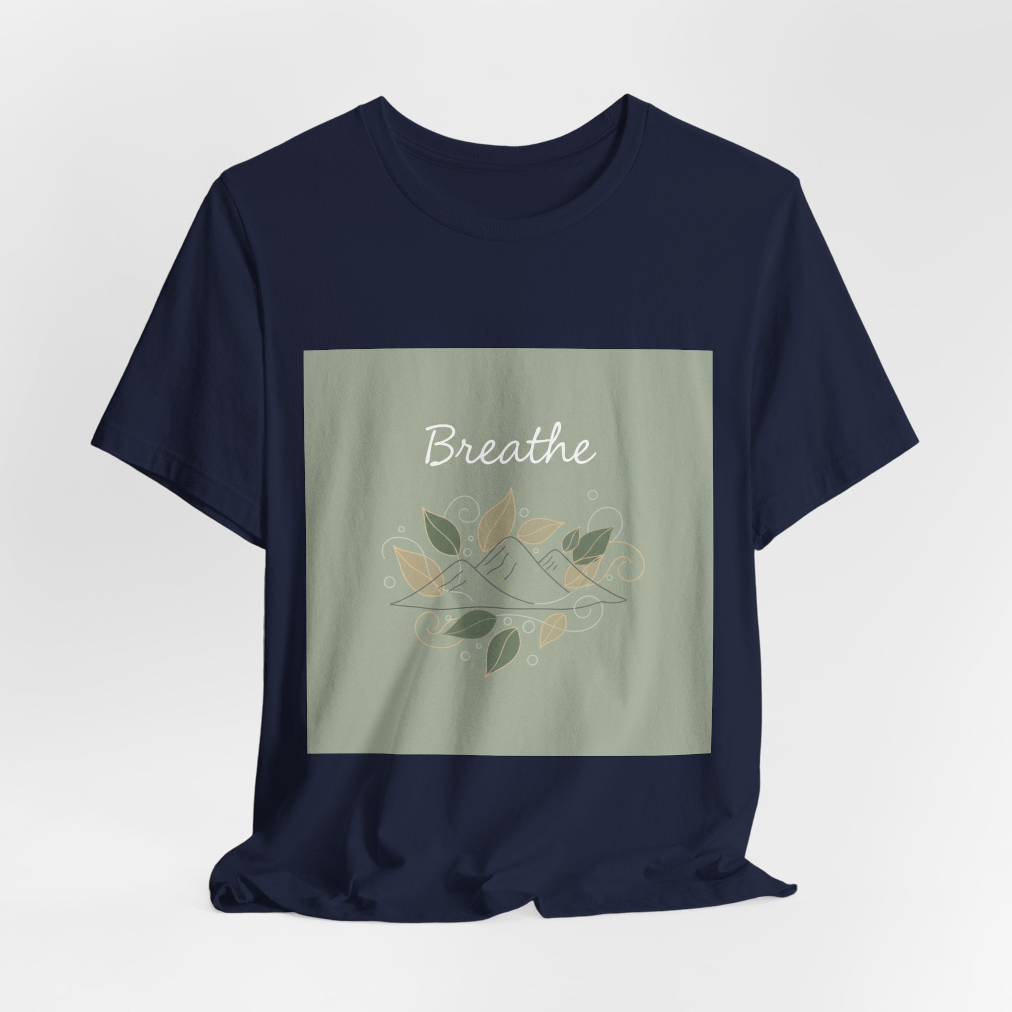 Breathe Leaf Line Tee | nature vibes, calming minimal