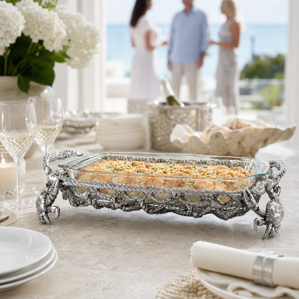 Crab and Net Casserole 3 Quart Holder