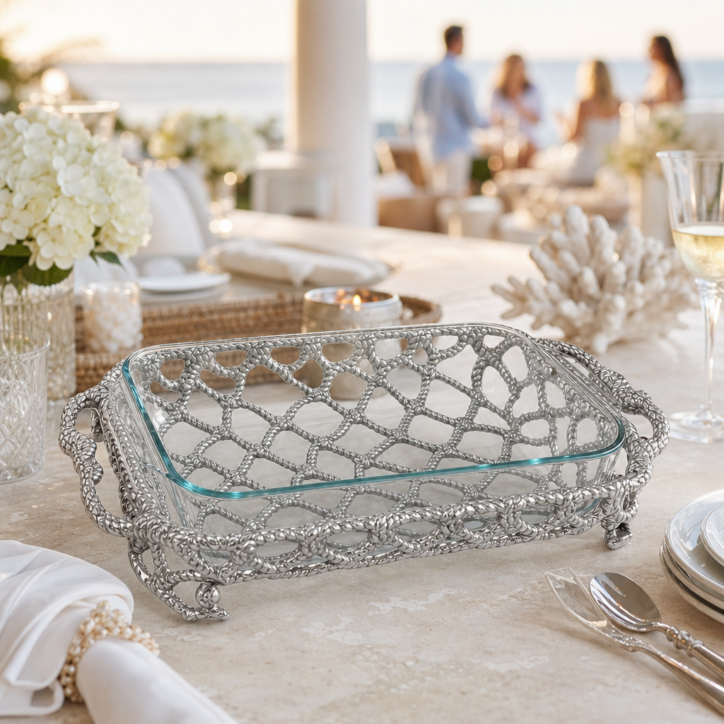 Crab and Net Casserole 3 Quart Holder