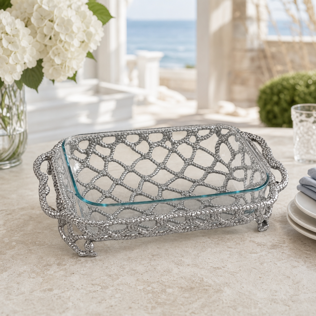 Crab and Net Casserole 3 Quart Holder