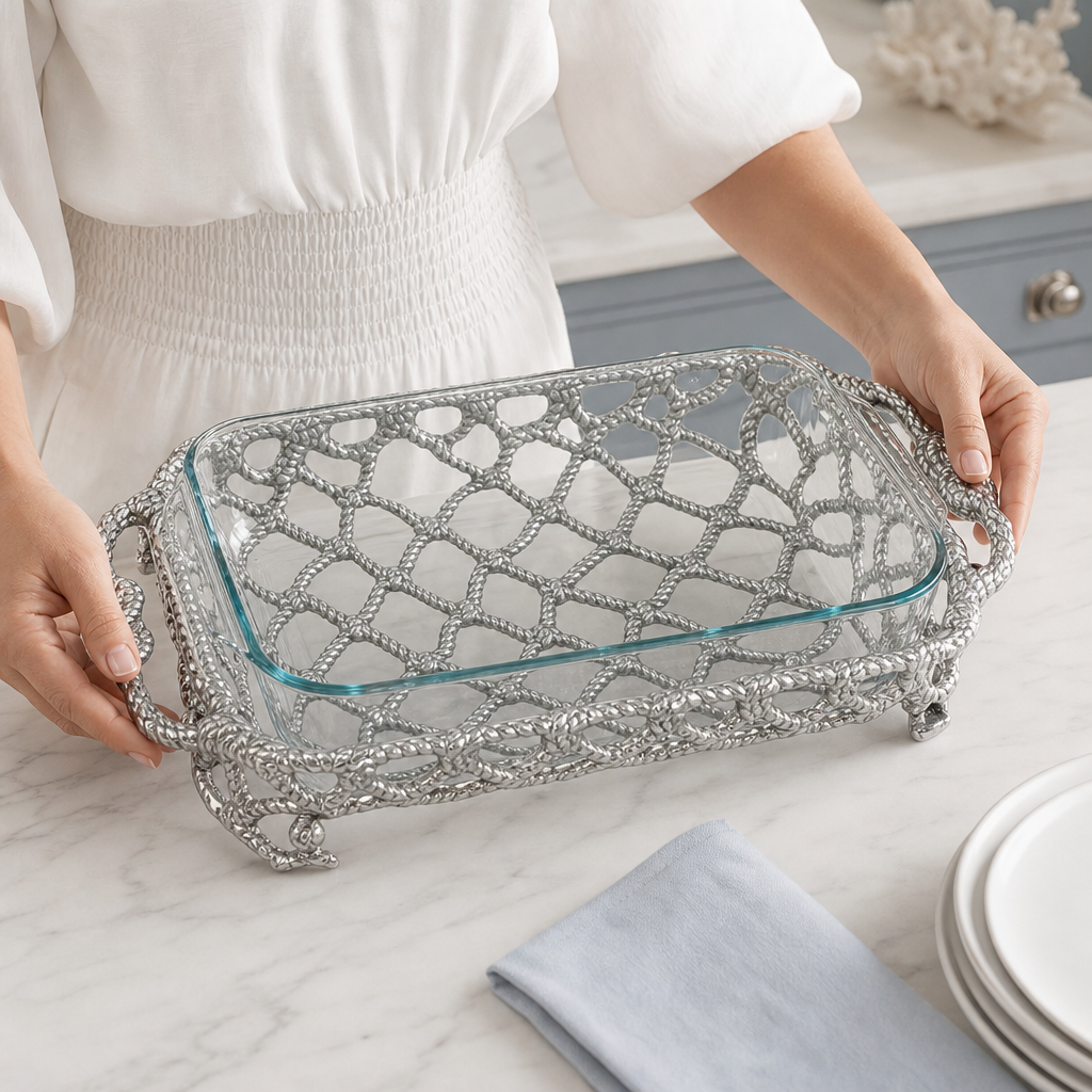 Crab and Net Casserole 3 Quart Holder