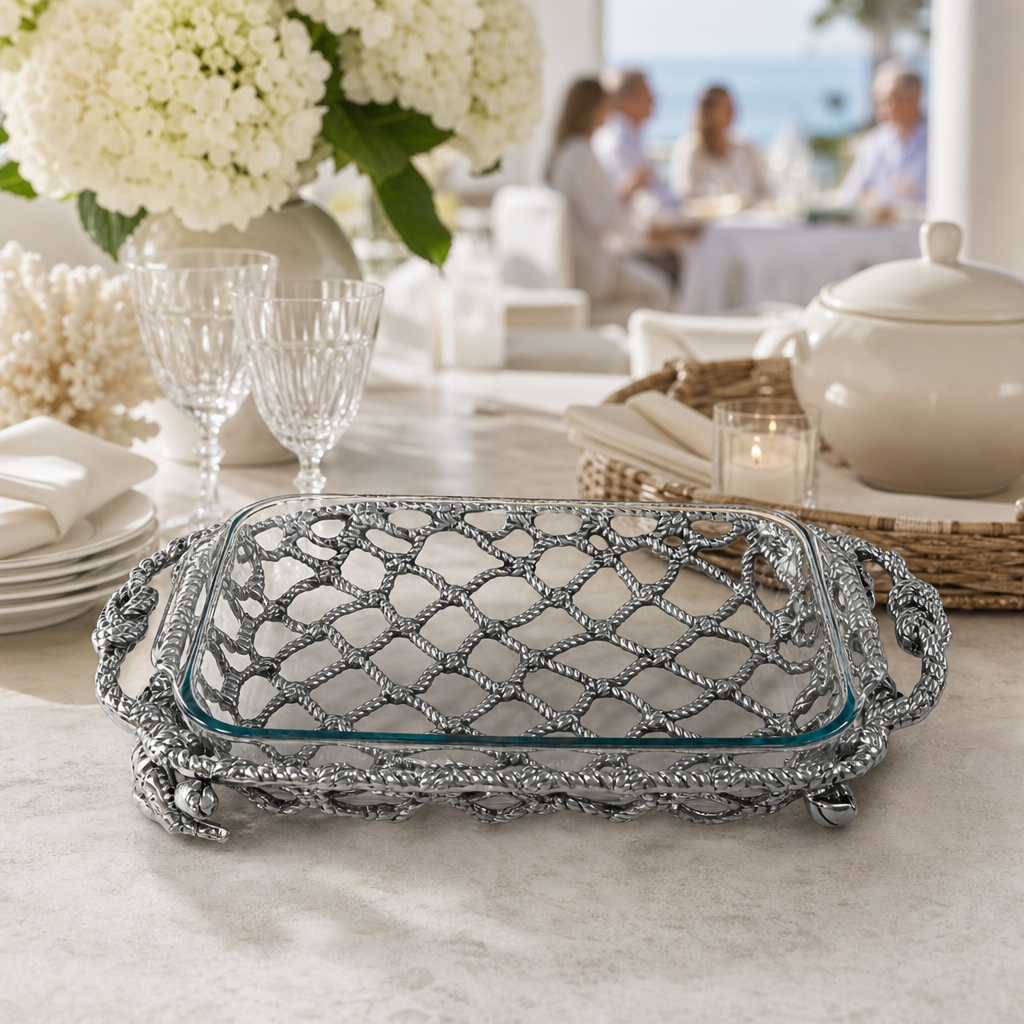 Crab and Net Casserole 3 Quart Holder