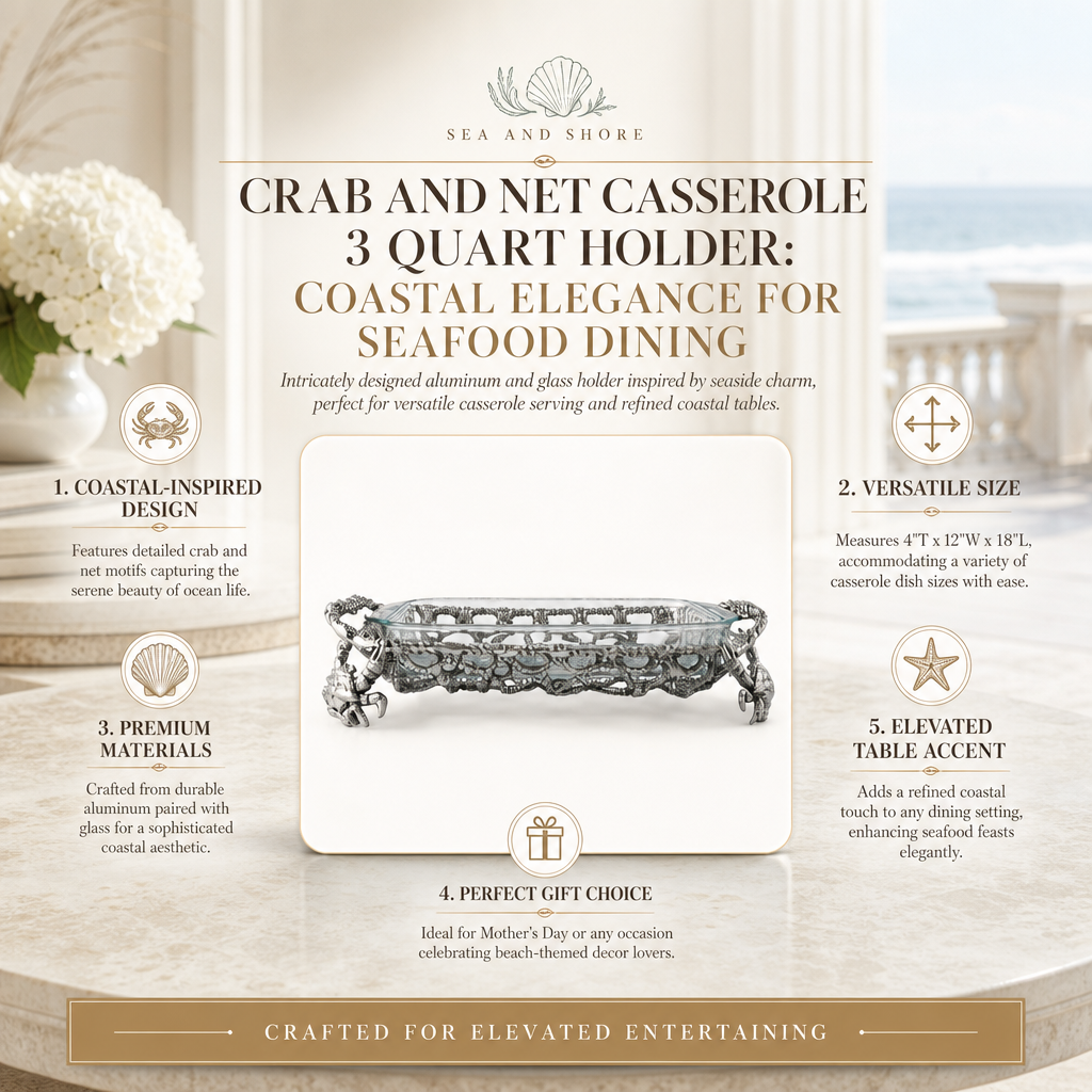 Crab and Net Casserole 3 Quart Holder