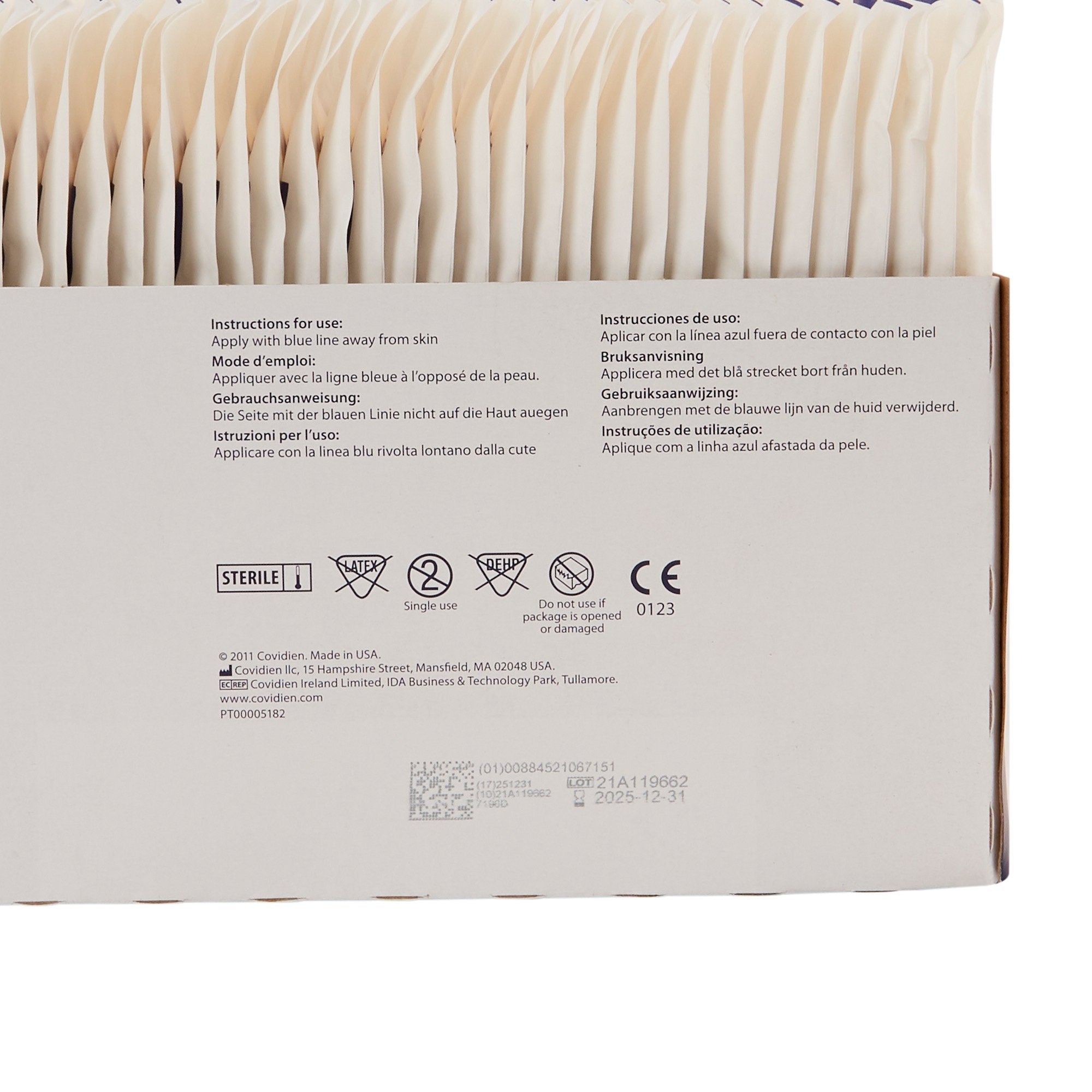Dermacea™ Sterile Abdominal Pad, 5 x 9 Inch, 7196D