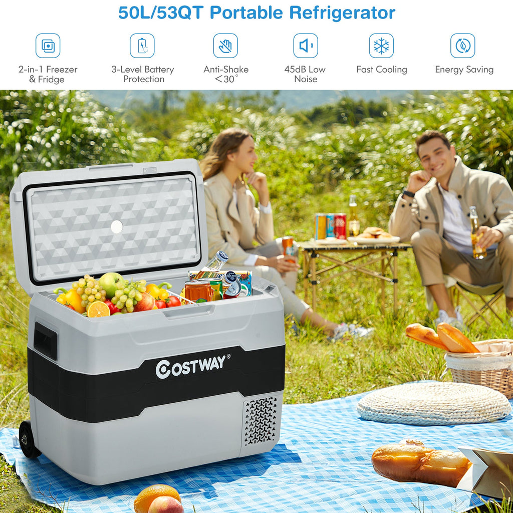 42 QT Portable Dual-Zone Car Refrigerator
