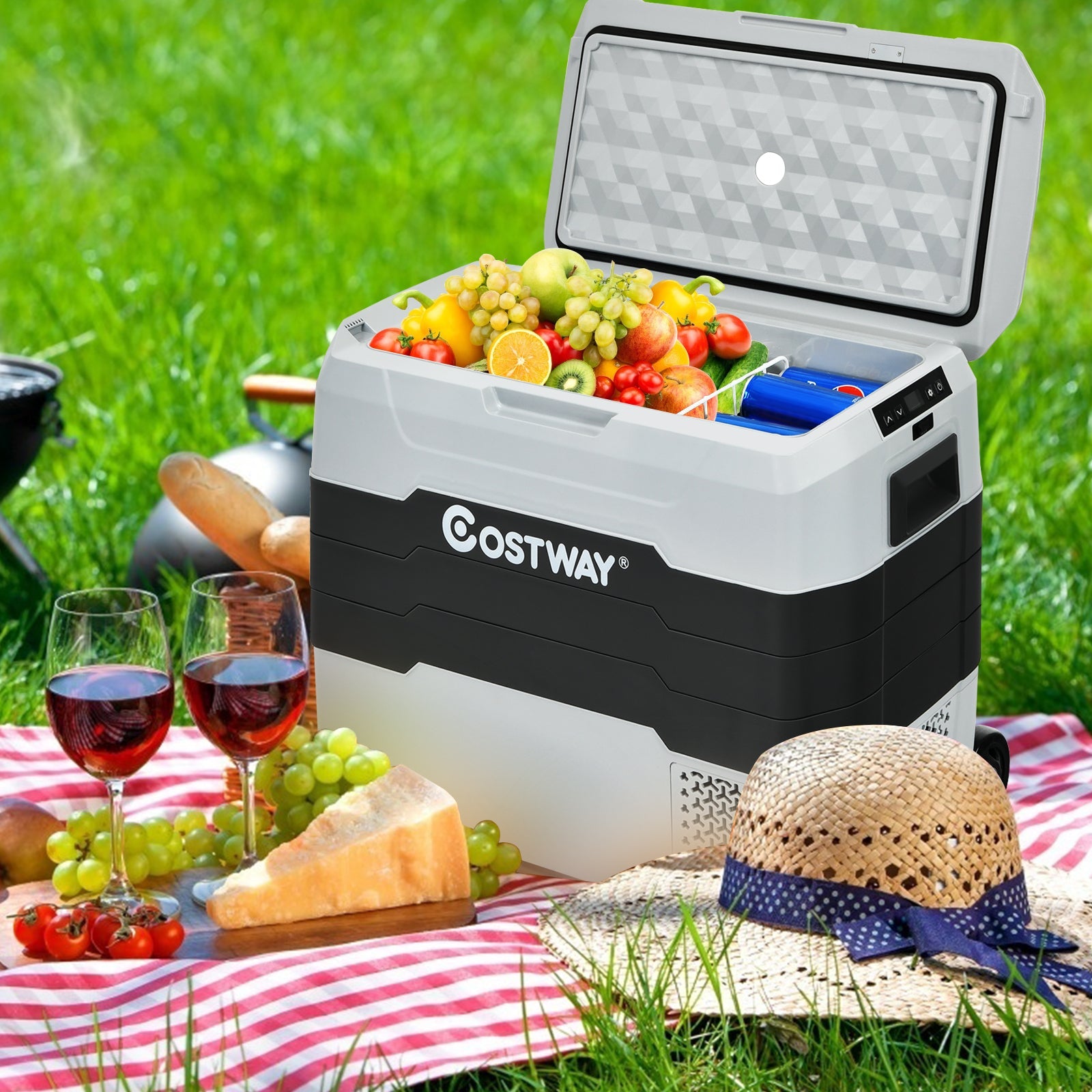 42 QT Portable Dual-Zone Car Refrigerator