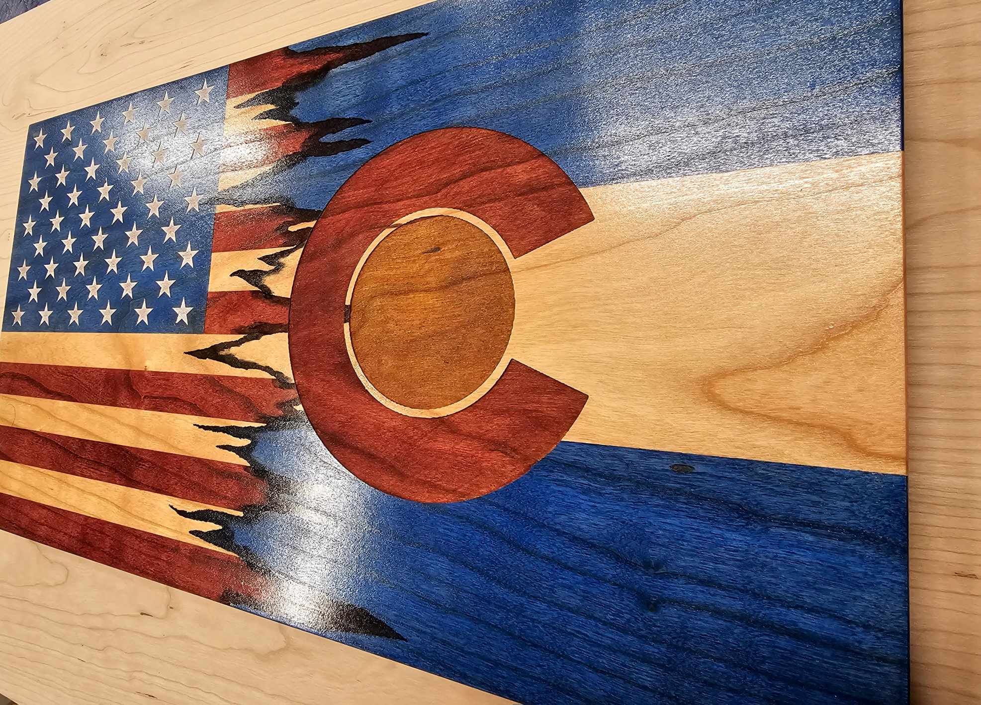 Colorado United Handcrafted Patriotic Wall Flag – Made by U.S. Veterans