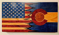 Colorado United Handcrafted Patriotic Wall Flag – Made by U.S. Veterans