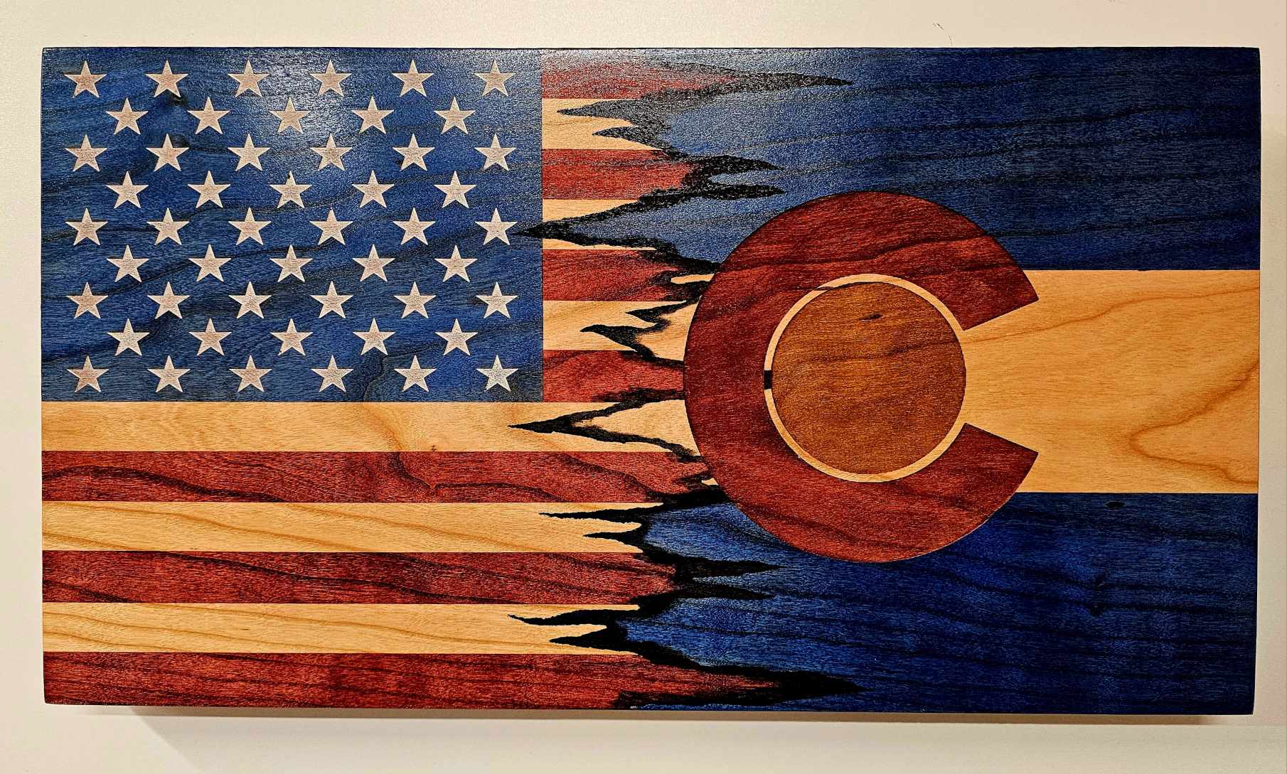 Colorado United Handcrafted Patriotic Wall Flag – Made by U.S. Veterans