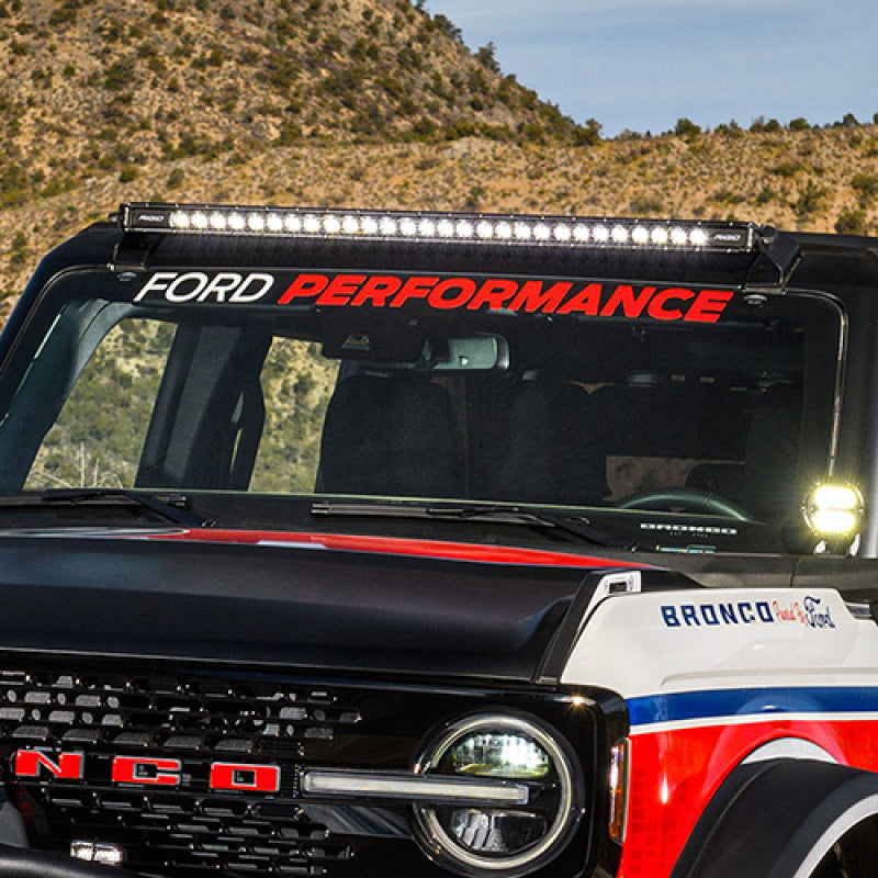 Ford Racing Ford Performance Bronco Windshield Banner - White/Red M-1820-BRR