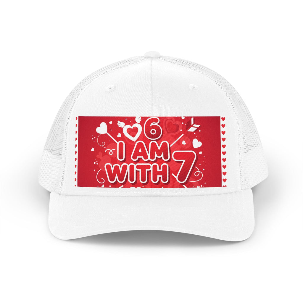 Trucker Hat – “I Am With 7” Retro Valentine Patch