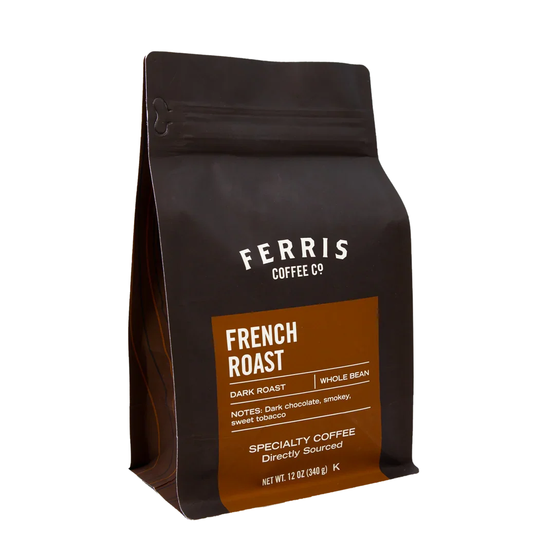 Ferris Nut Co. - French Roast Whole Bean Coffee, 12 oz (Pack of 6) - Rich, Bold Flavor