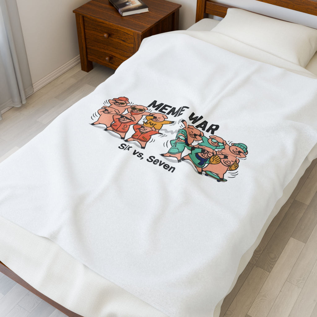 Meme War Plush Blanket | Disco Florals, Retro Paisley Throw