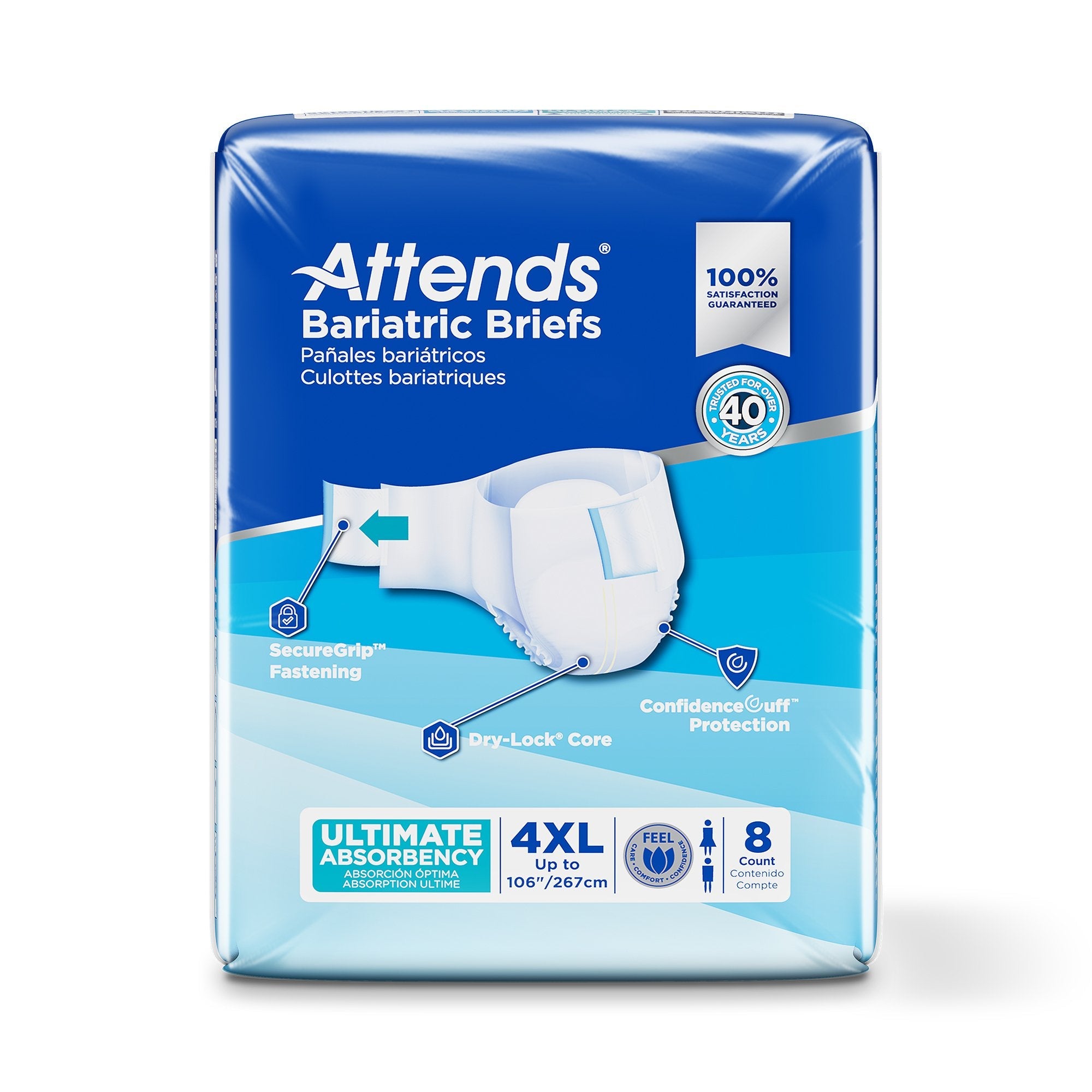Attends® Bariatric Briefs, 4X-Large DD60