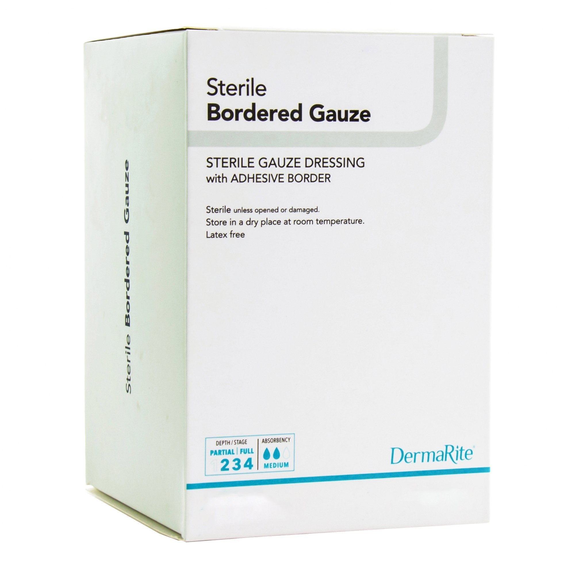 DermaRite® Sterile Gauze Adhesive Dressing, 4 x 10 Inch 11410