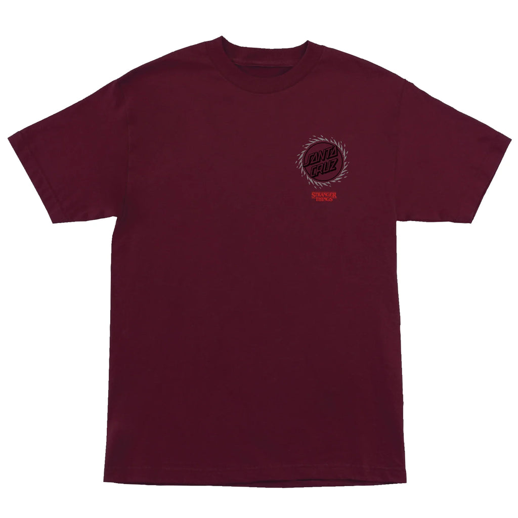 Santa Cruz x Stranger Things Hellfire Pit T-Shirt - Maroon