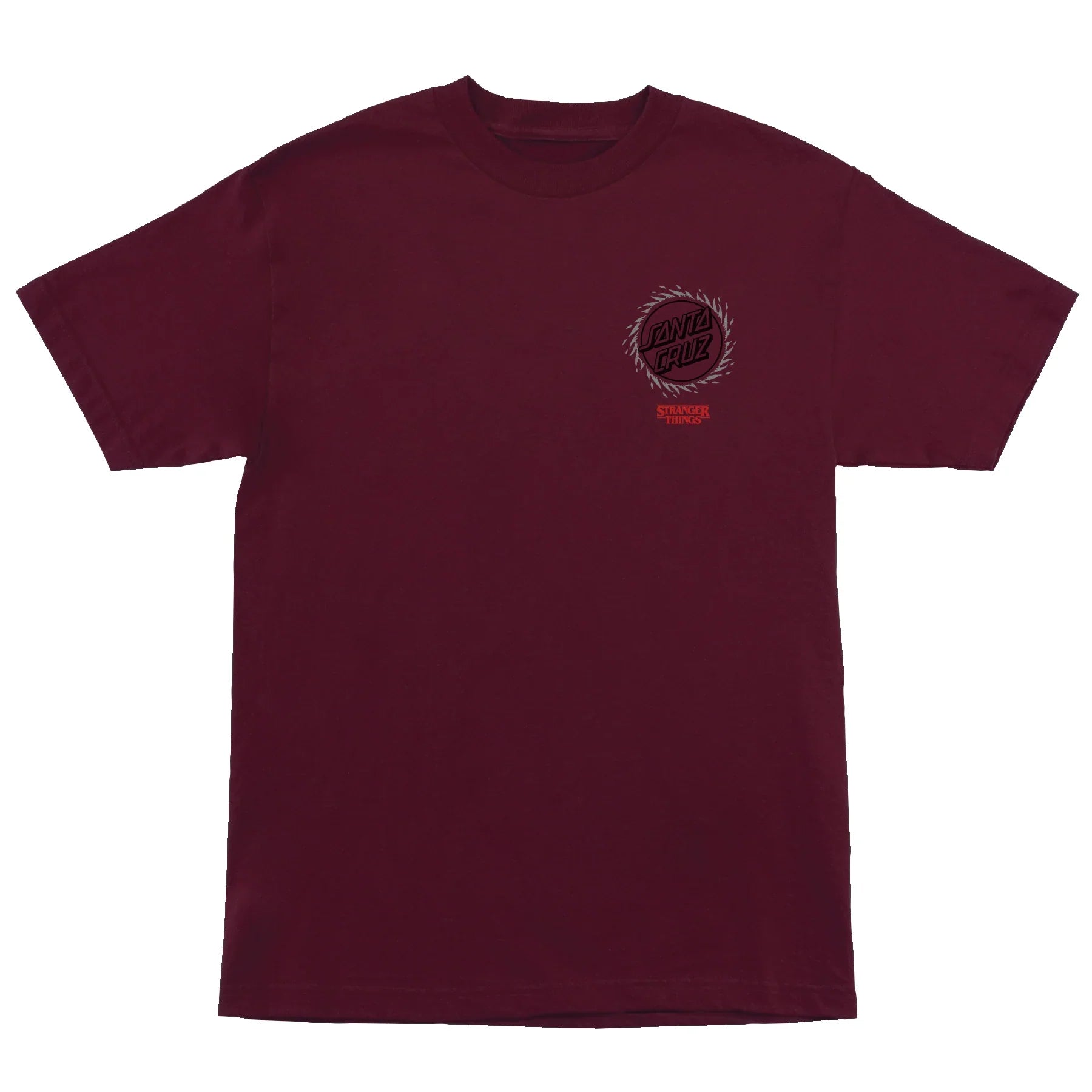 Santa Cruz x Stranger Things Hellfire Pit T-Shirt - Maroon