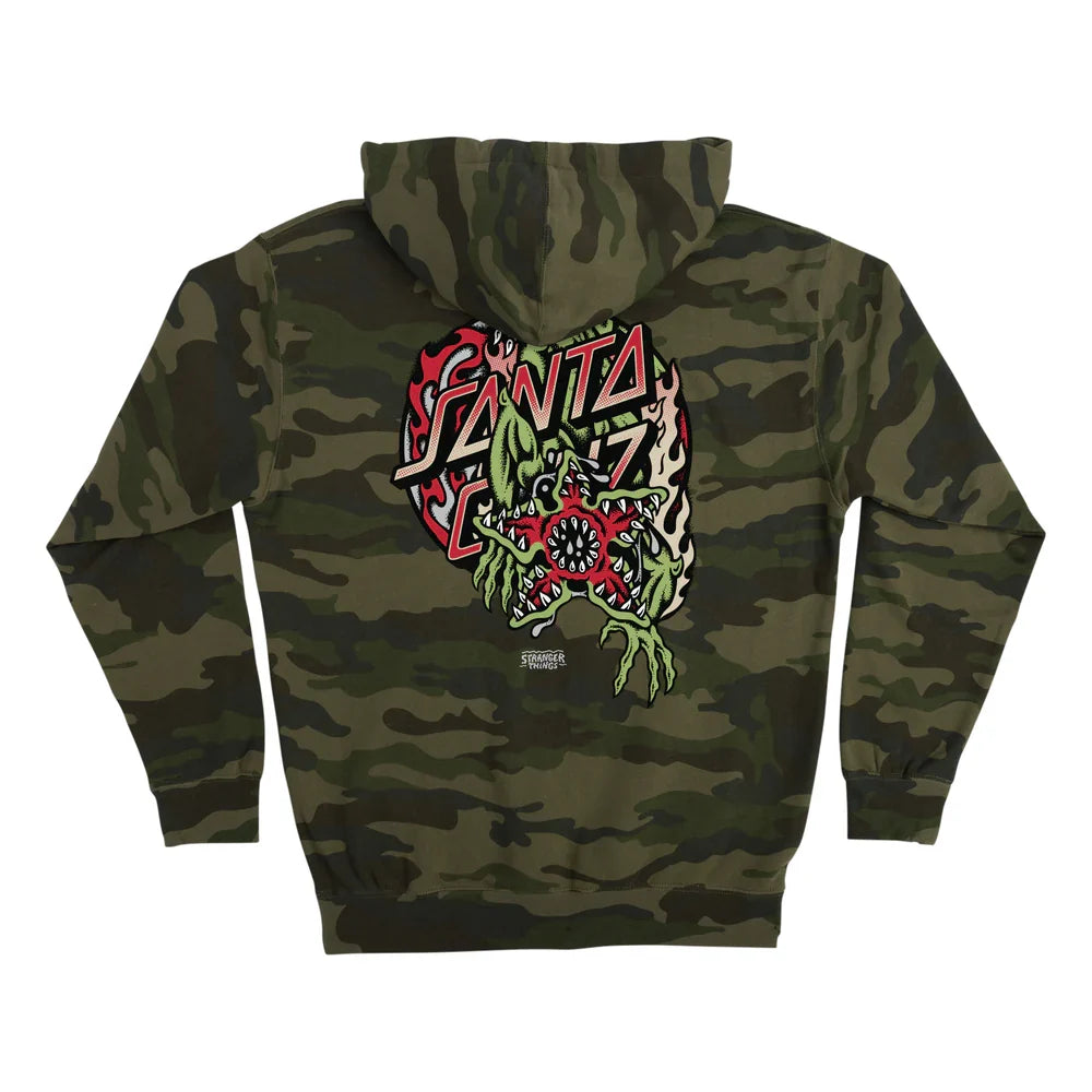 Santa Cruz x Stranger Things Demogorgon Dot Hoodie - Forest Camo