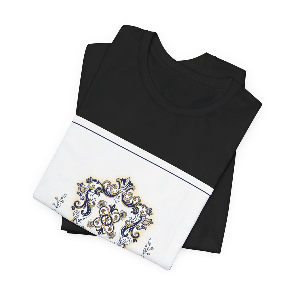 Ornate Brooch Emblem Tee | baroque print tee, vintage emblem shirt
