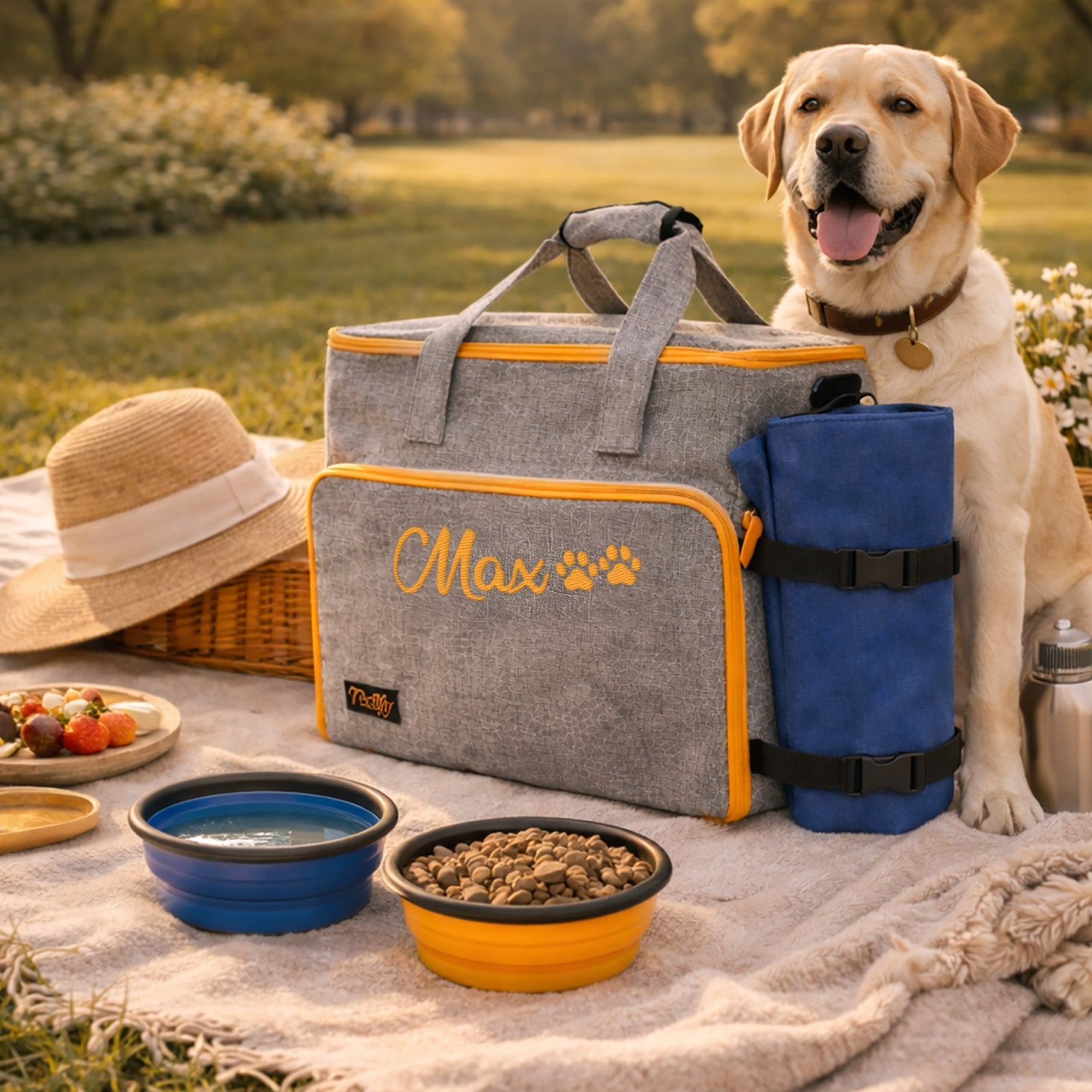 Personalized Dog Weekender Bag – Custom Pet Travel Tote