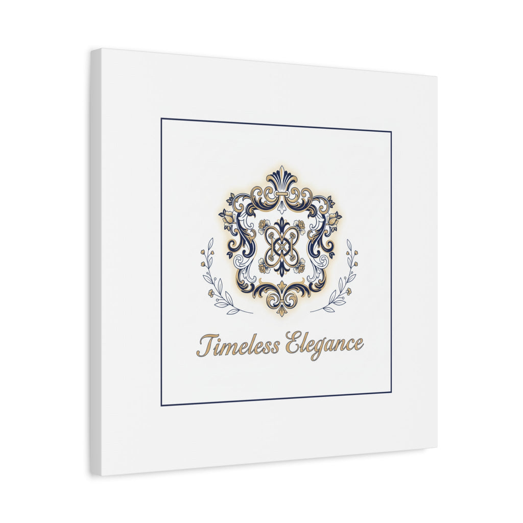 Ornate Brooch Emblem Canvas | Vintage Formalwear Accents, Baroque Print