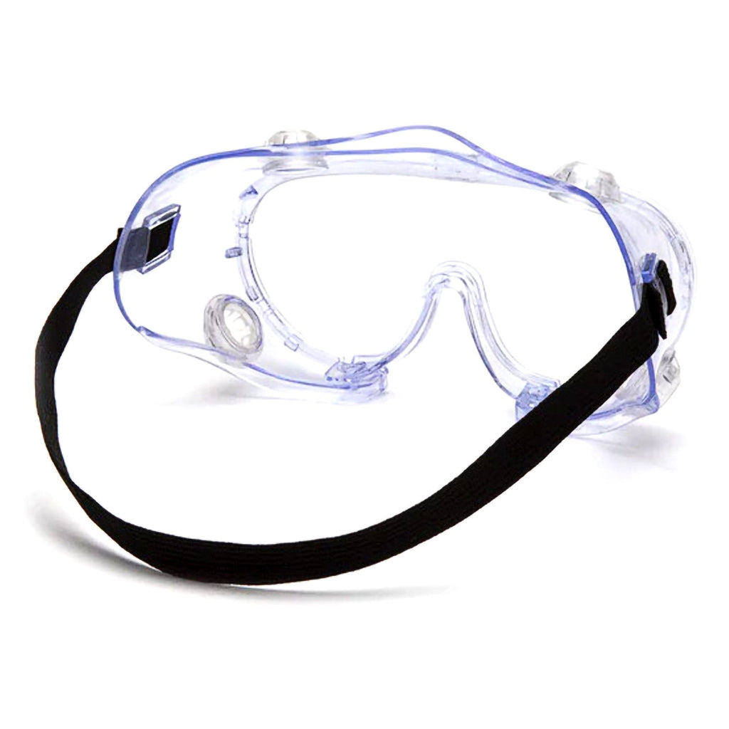 Protective Goggles Pyramex® Fit Over Uncoated Clear Tint Polycarbonate Lens Clear Frame Elastic Strap One Size Fits Most G205