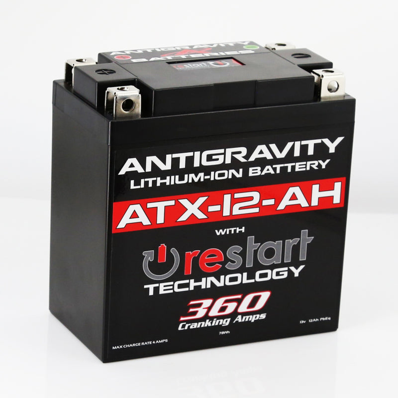 Antigravity Batteries Antigravity YTX12B-BS Lithium Battery w/Re-Start AG-ATX12-AH-RS