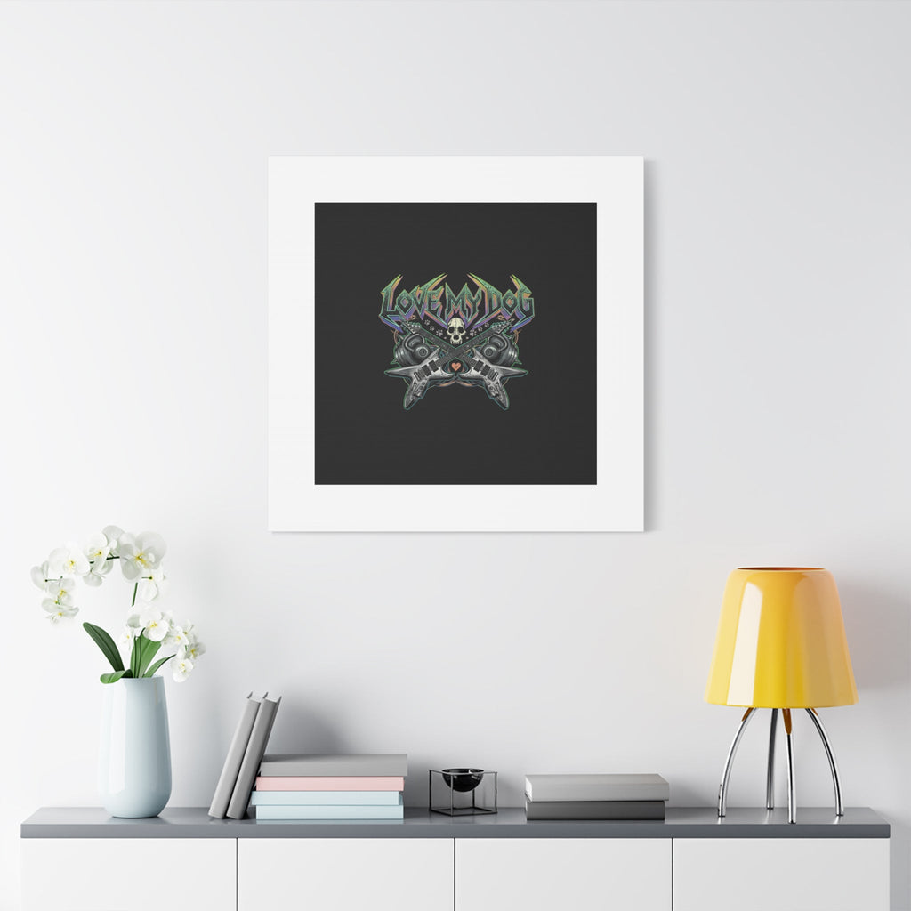 Love My Dog metal font Canvas | gothic wellness quote, edgy self-care merch