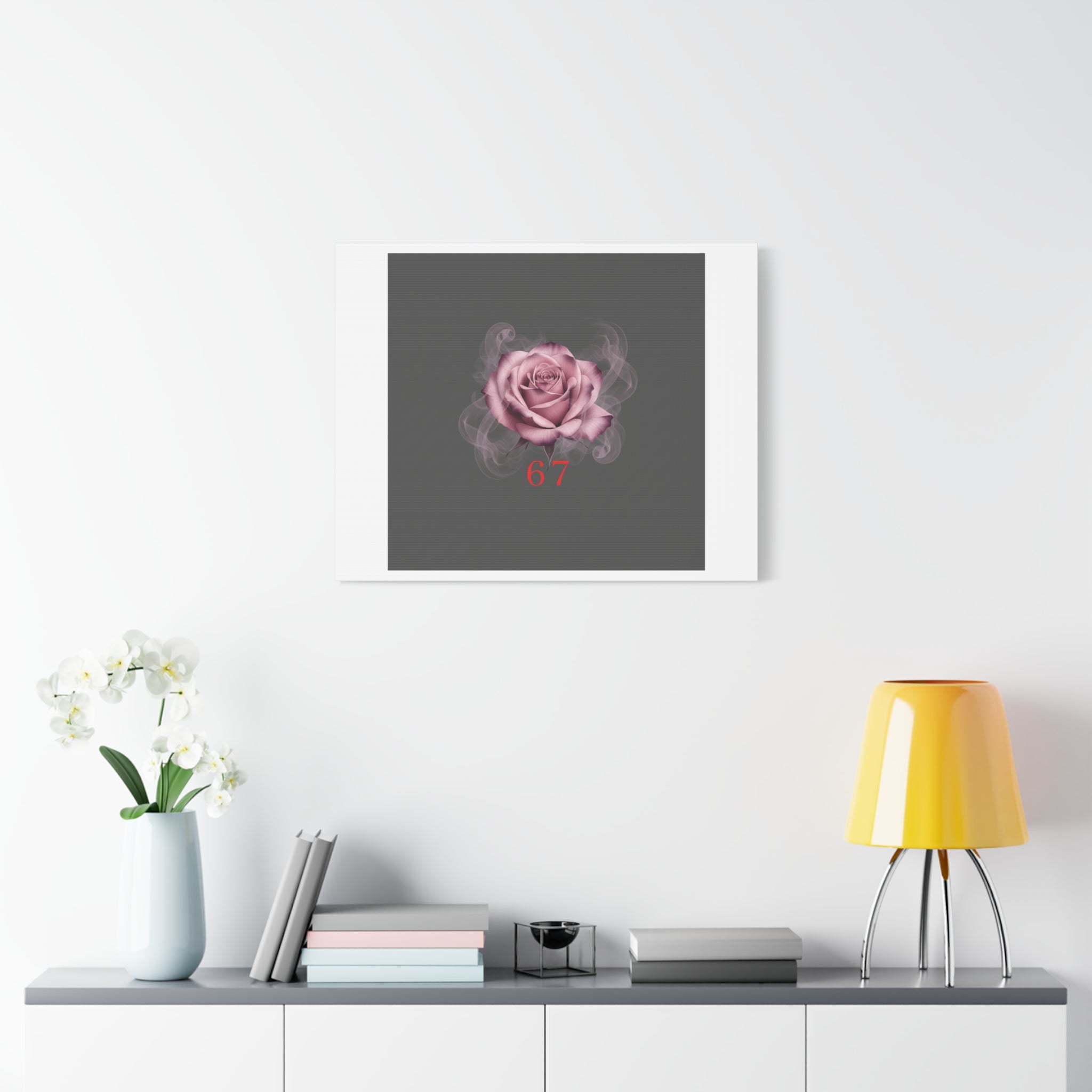 6 7 Valentine's Canvas | Viral Gothic Rose Wall Art | 6 7 Meaning Dark Romance