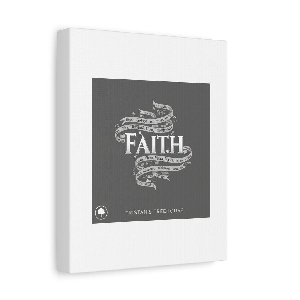 handwritten faith ribbon Canvas | sketch aesthetic, doodle design
