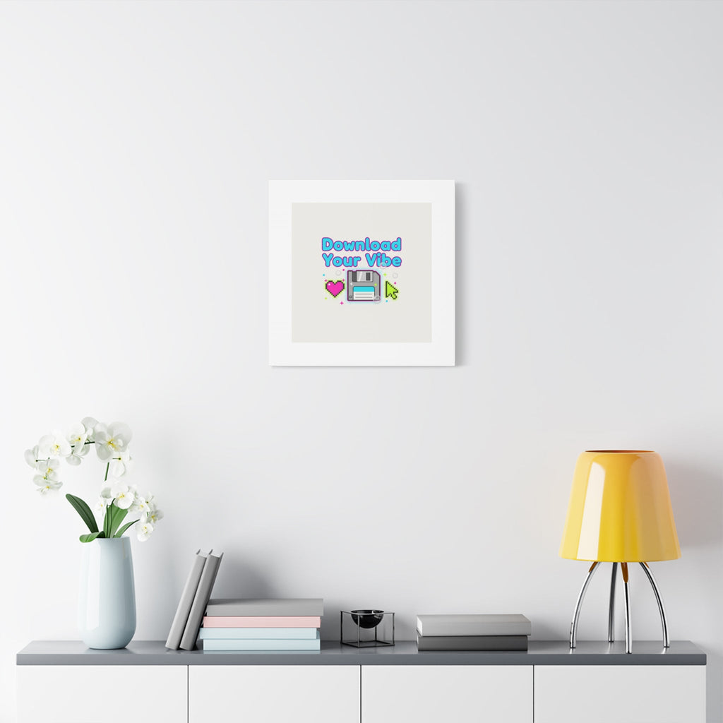 Download Your Vibe Canvas | Y2K Retro Tech, Pixel Floppy Disk Poster