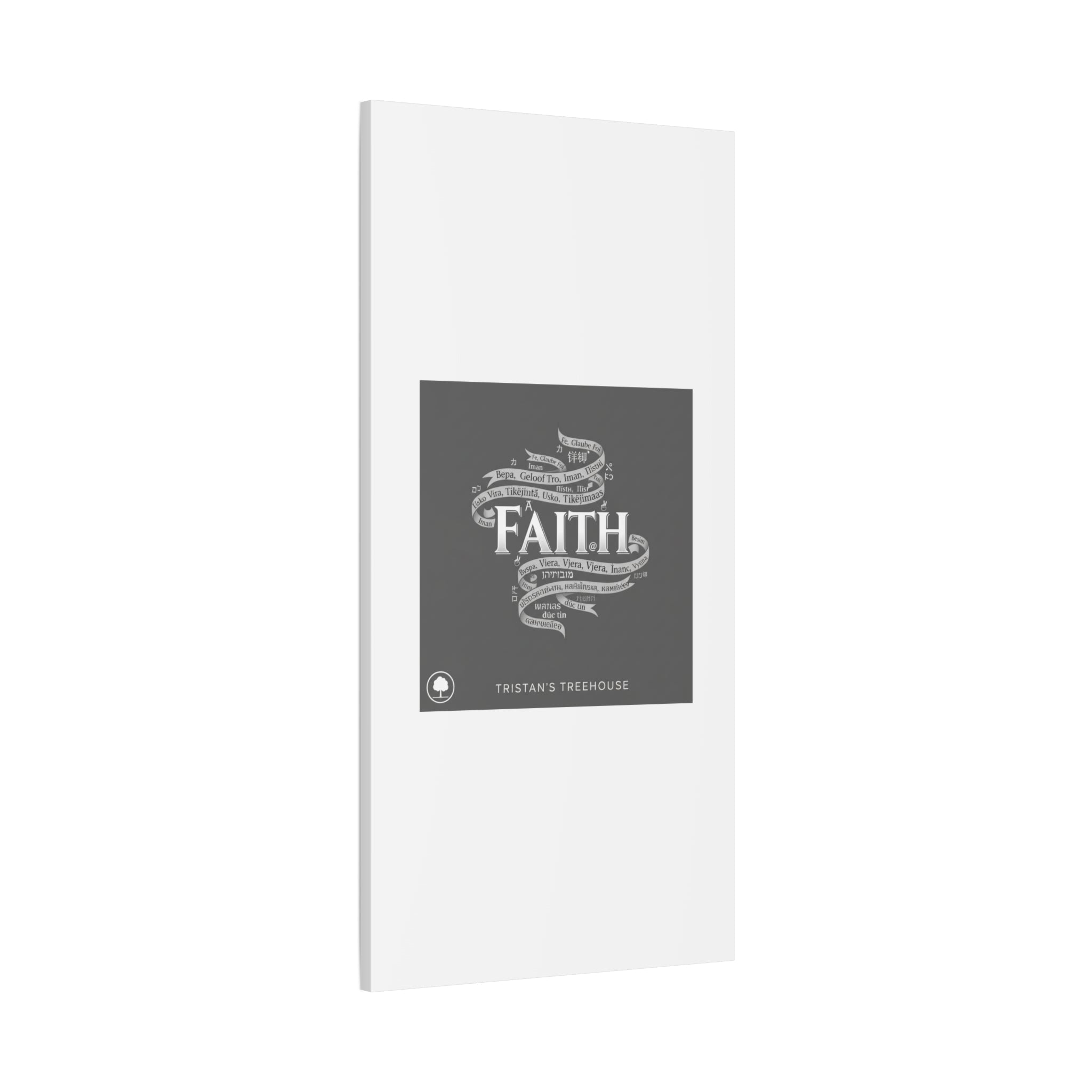 handwritten faith ribbon Canvas | sketch aesthetic, doodle design