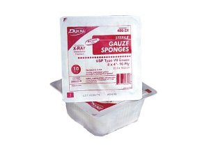 Dukal™ Sterile USP Type VII X-Ray Detectable Gauze Sponge, 4 x 4 Inch, 16-Ply 416-2X