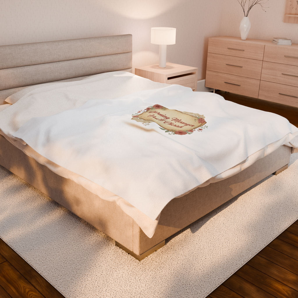 Handwritten Love Letter Design Blanket | vintage letter art, wax seal nostalgia