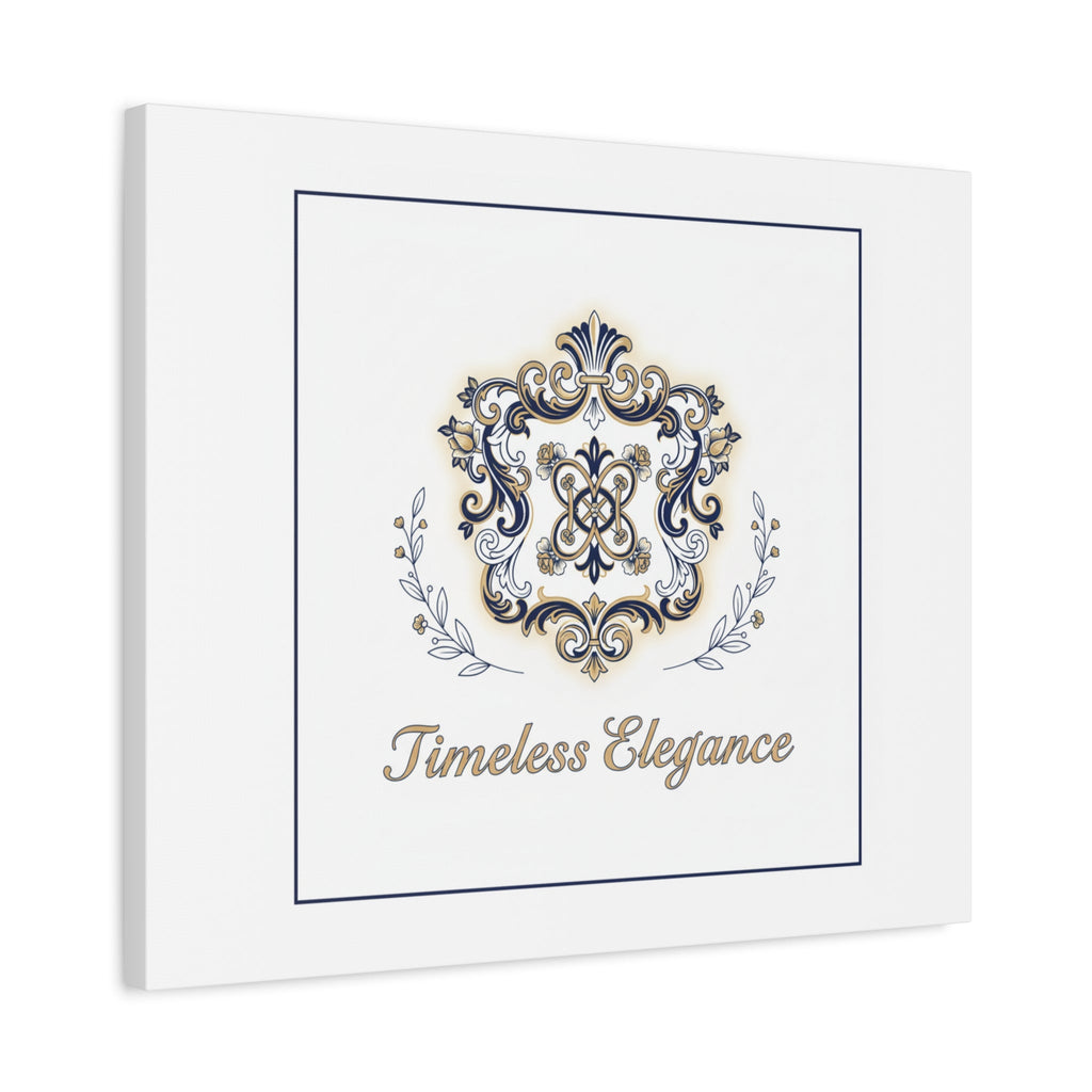 Ornate Brooch Emblem Canvas | Vintage Formalwear Accents, Baroque Print