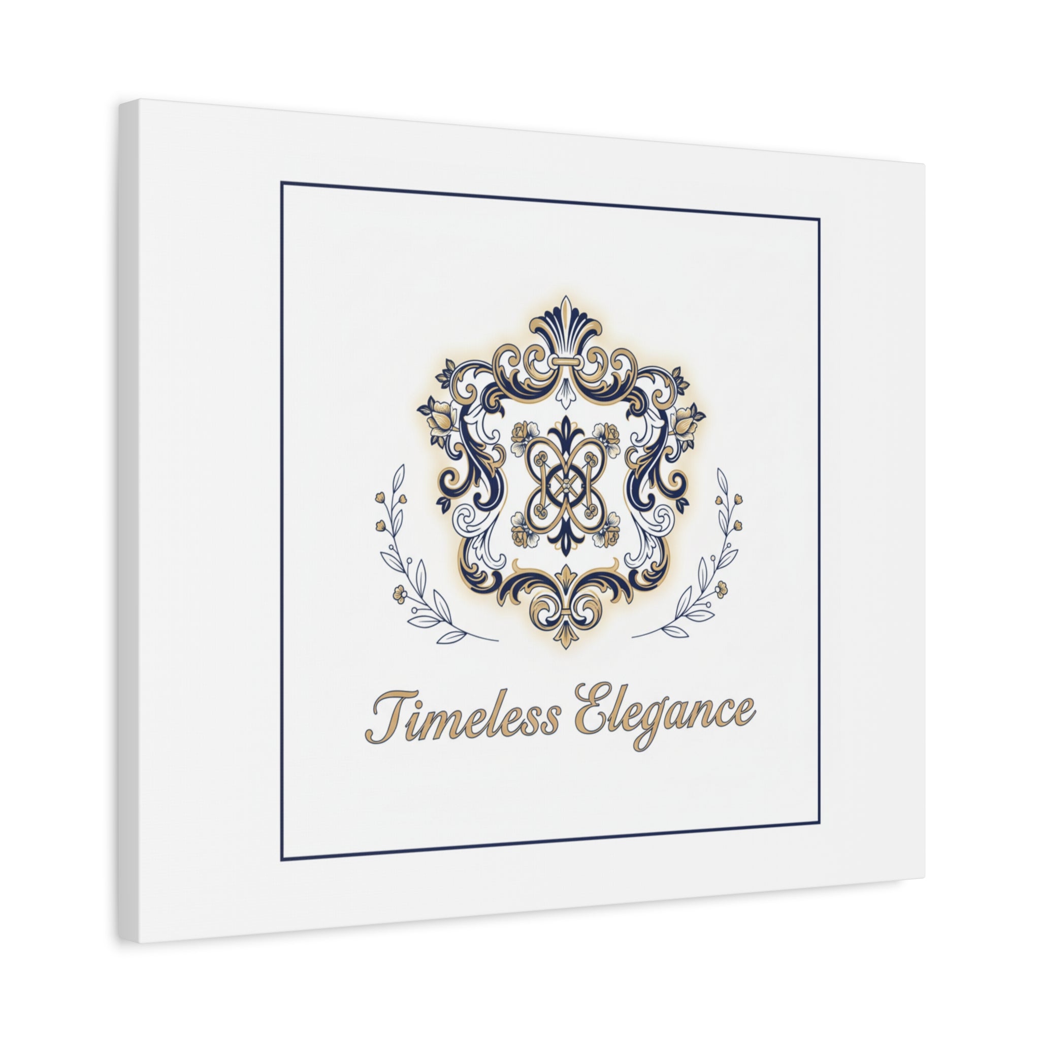 Ornate Brooch Emblem Canvas | Vintage Formalwear Accents, Baroque Print