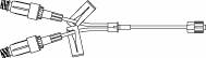 IV Extension Set UltraSite® Needle-Free Port Small Bore 7-1/2 Inch Tubing Without Filter - 474517